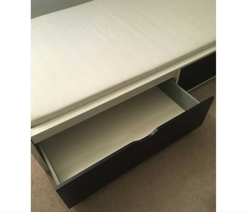 Cama Solteiro Ikea + Estrado + Colchao