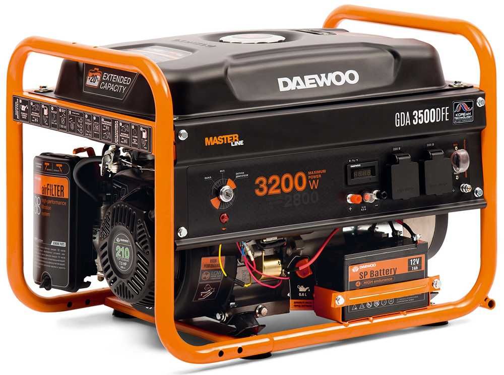 БЕЗКОШТОВНА ДОСТАВКА Газовый генератор Daewoo Power GDA 3500 DFE