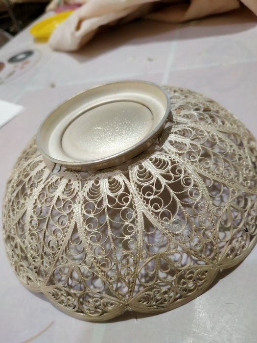 Вазочки антикварные.Индия эмаль, сахарница  и  конфетница