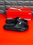 Мужские шлепанцы пума черные легкие уличные тапочки Puma