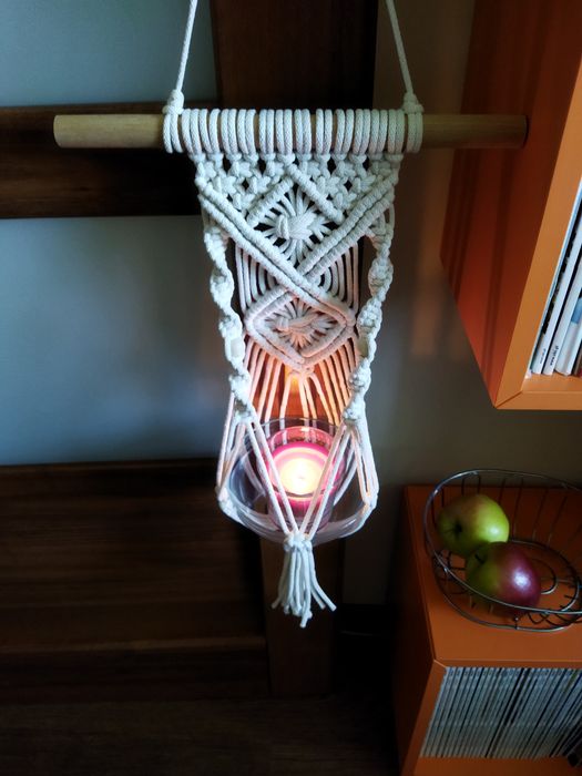 Lampion boho / kwietnik / makrama / na prezent