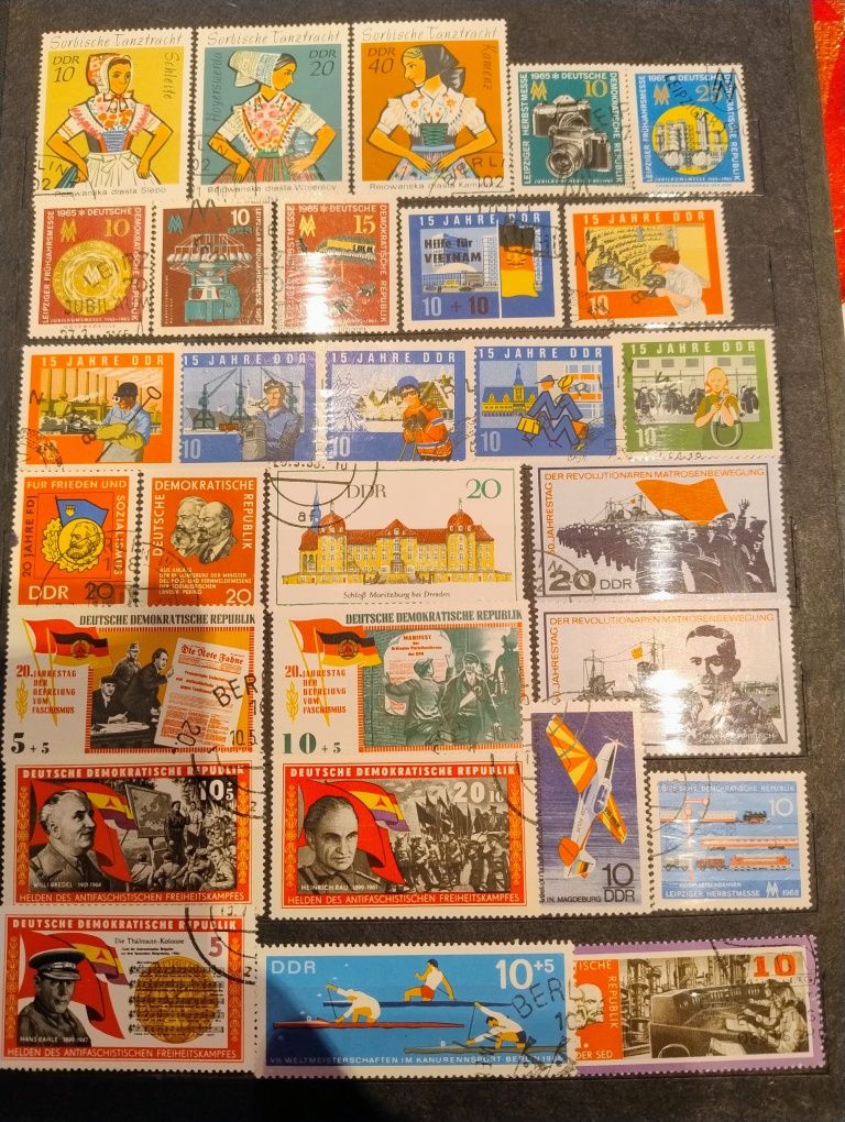 Znaczki Niemcy,Ddr.Możliwa zamiana na srebrną monetę