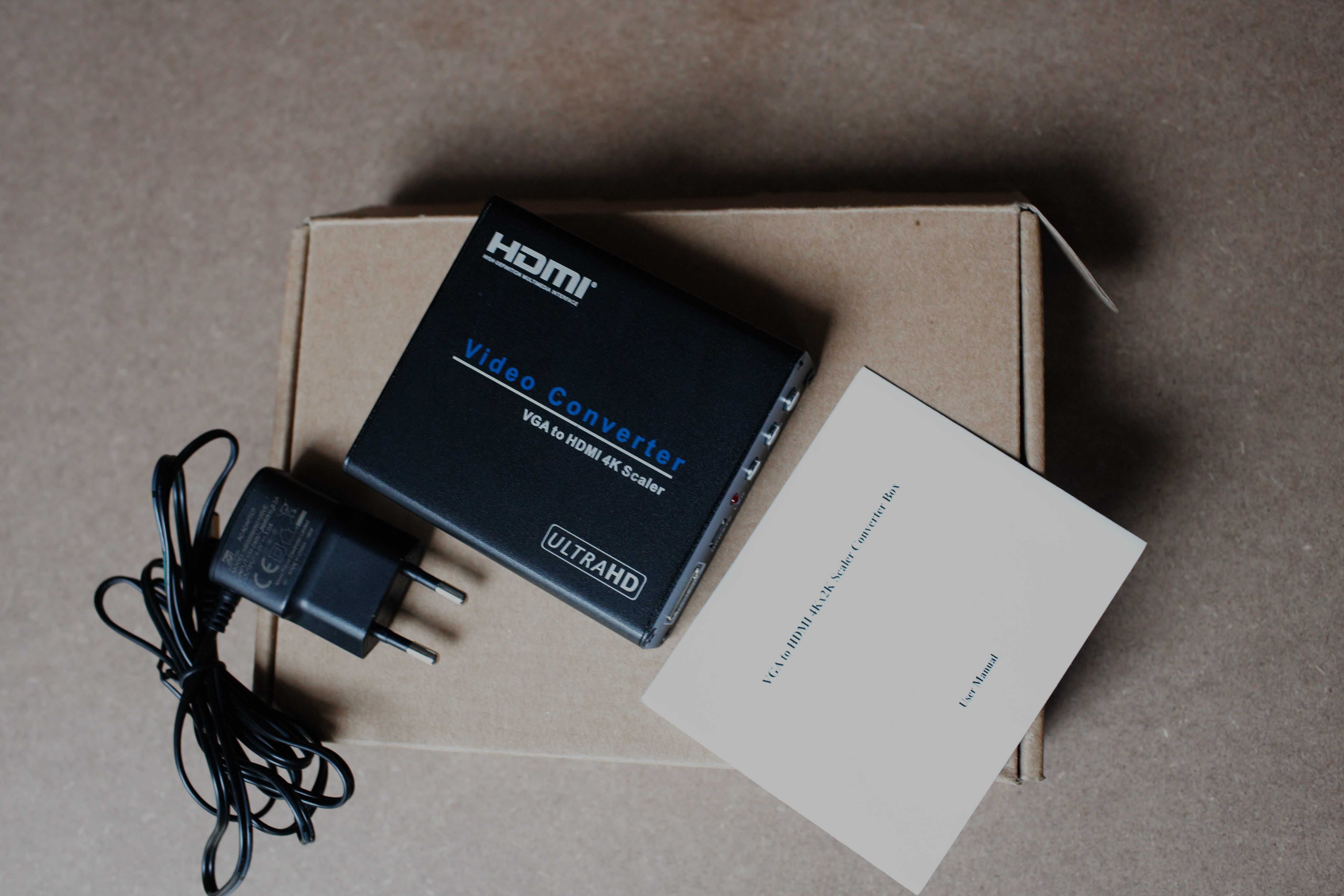 Wideo Konverter Conwerter Adapter  VGA na HDMI - Nowy .