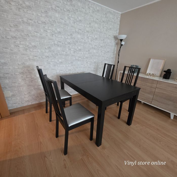 Mesa e 4 cadeiras extensível 140cm/220cm