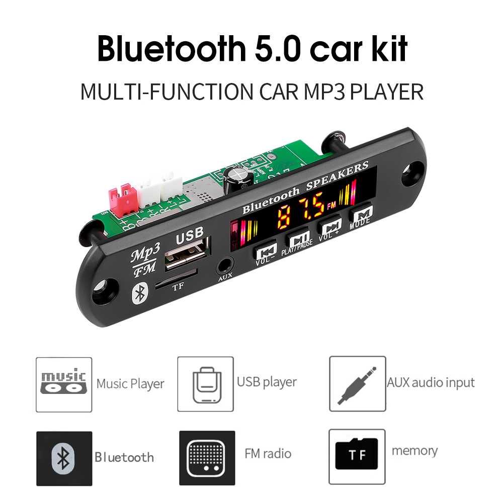 Módulo Leitor MP3 / FM Com Bluetooth, USB, AUX, SD