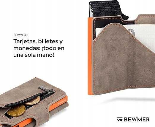 Portfel Etui na kredytowe ochrona RIFD zamknięcie magnetyczne Brown