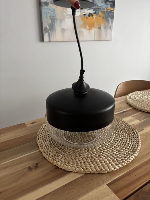 Lampa loft szlana czarna