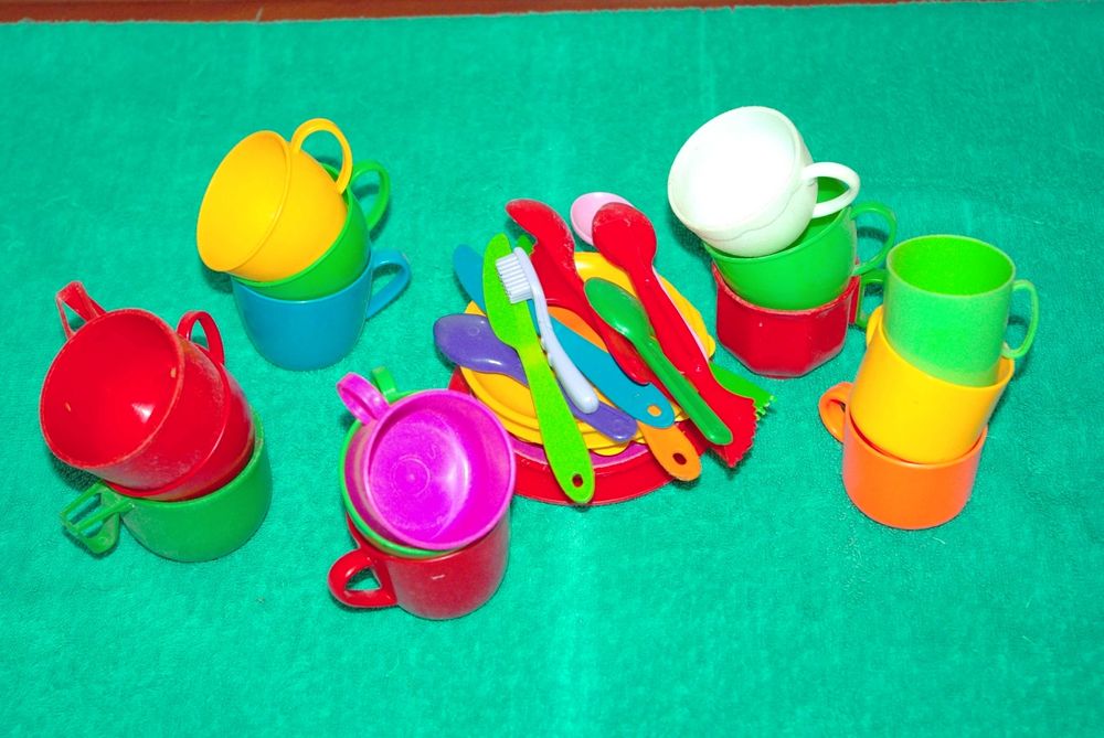 Набор детский стаканчики ложки вилки