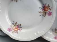 talerzyki śniadaniowe porcelana Włocławek kwiaty 5 sztuk