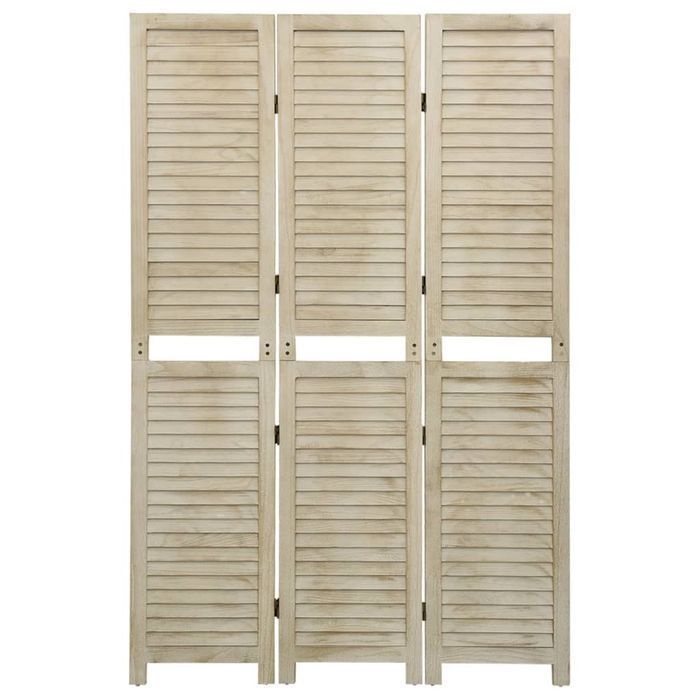 Parawan 3-Panelowy z Litego Drewna Paulownia 105x165 cm