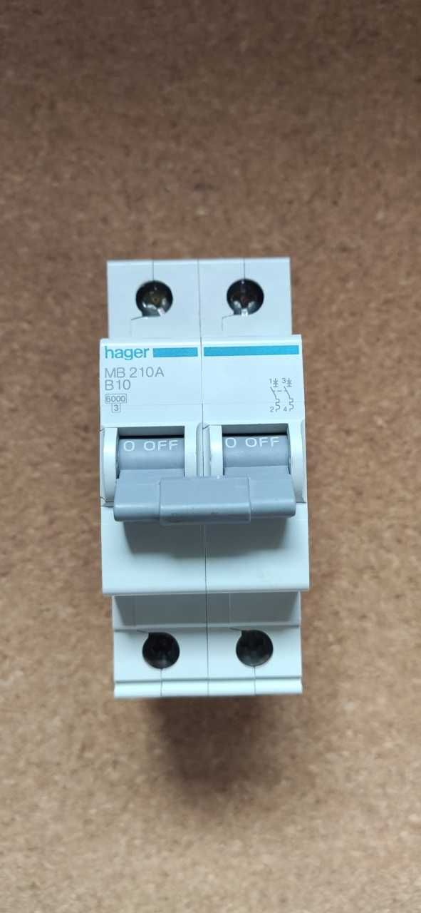 Wyłącznik nadprądowy Hager MB 210A B10 - 2 szt