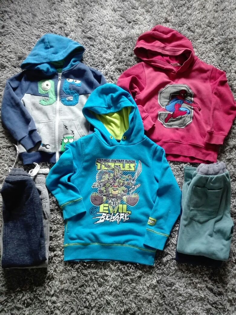 Zestaw ubrania chłopięce 116 Spider Man Turtles h&m c&a cool club 8szt