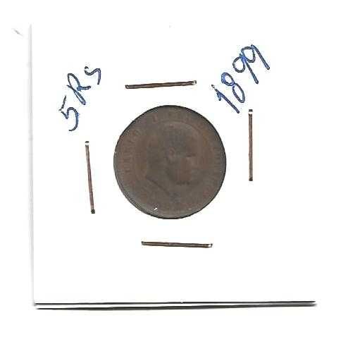 5 Reis 1899 D. Carlos