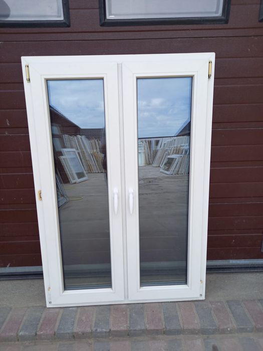 Okno 103x150 pcv dwuskrzydłowe plastikowe okna używane DOWÓZ CAŁY KRAJ