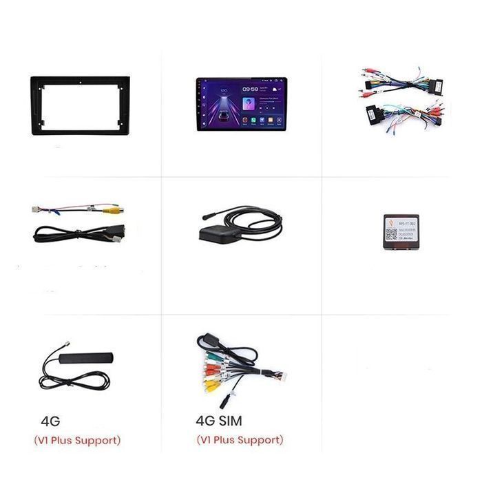 Radio 2DIN 9" Wireless CarPlay Android Auto Navi GPS Audi A4 B6/B7 PL