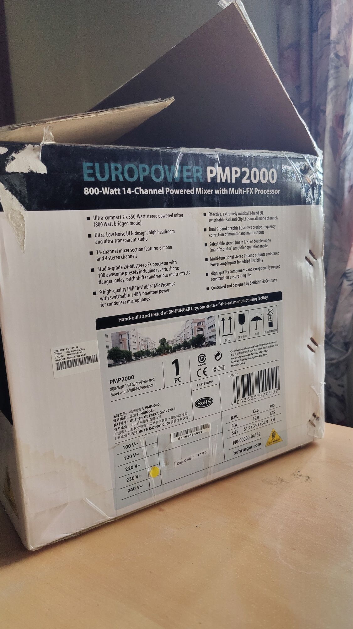 Beringer Europower PMP2000 Mistura