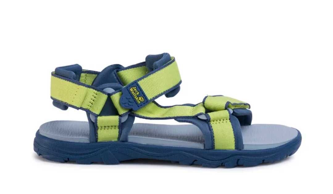Sandały sandałki nowe Jack Wolfskin Seven Seas 3 K Lime/Blue r. 34