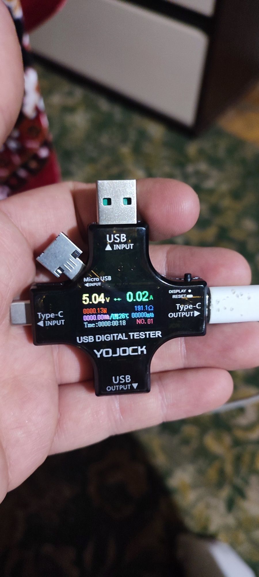 Usb тестер струму напруги емності