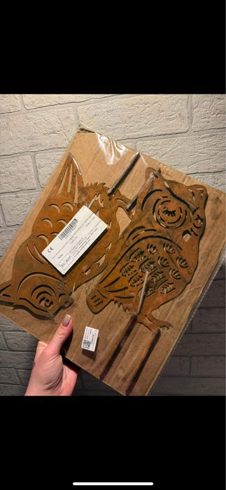 Metalowe ozdoby sówki