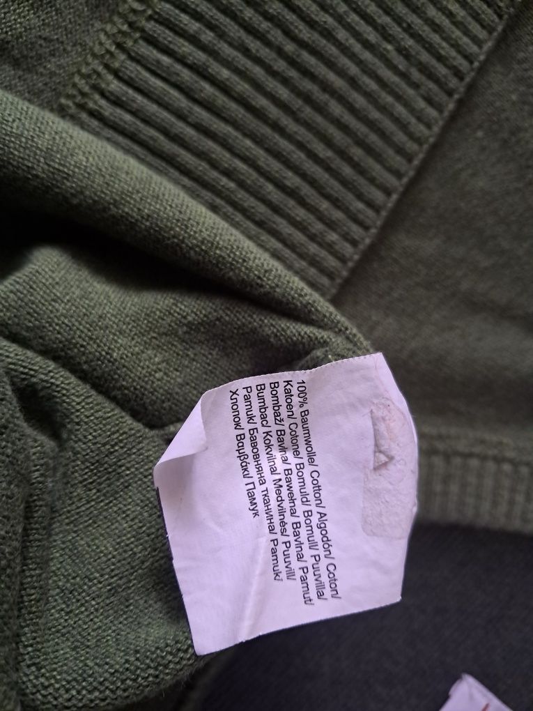 Sweter zielony, bawełniany