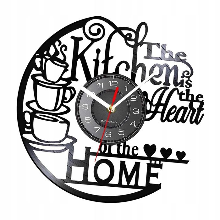 ZEGAR Ścienny Wykonany z Płyty Winylowej NOWOCZESNY, NOWY