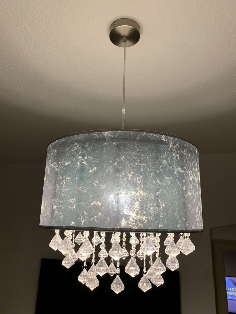 Lampa sufitowa Globo srebrna z doamencikami