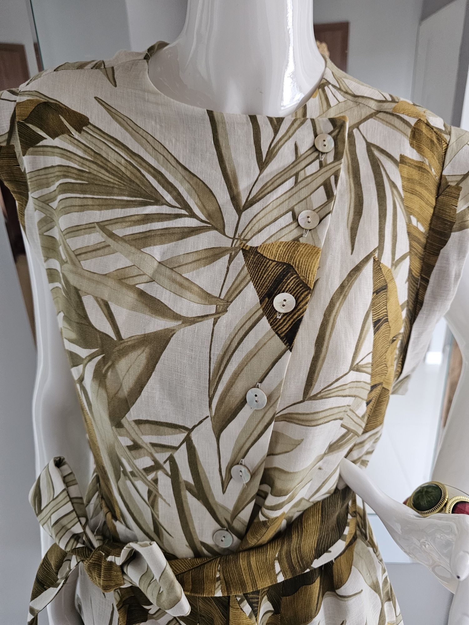 Piękna lniana sukienka Massimo Dutti rozm. M