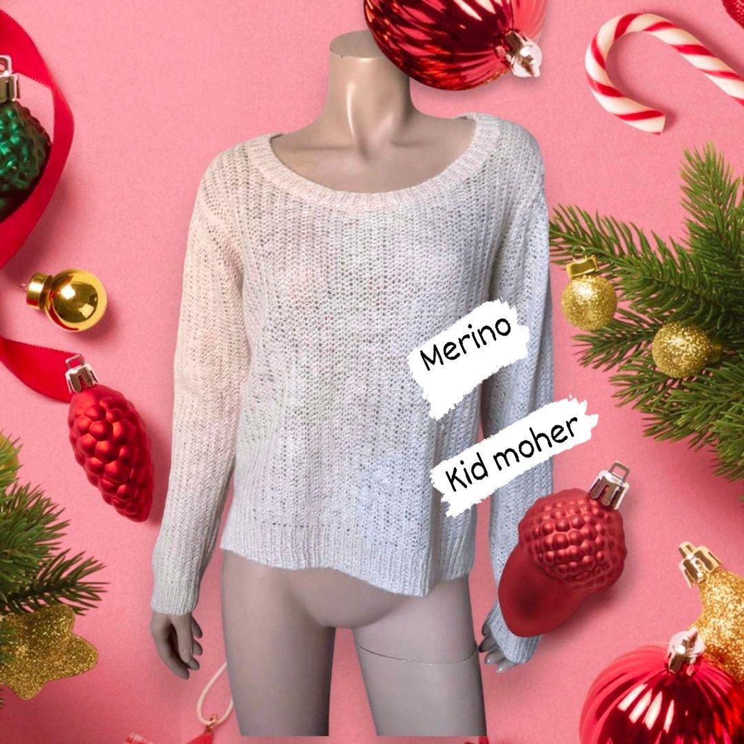 Amuse sweter damski M moher merino 
32% kid moher
28% wełna merino