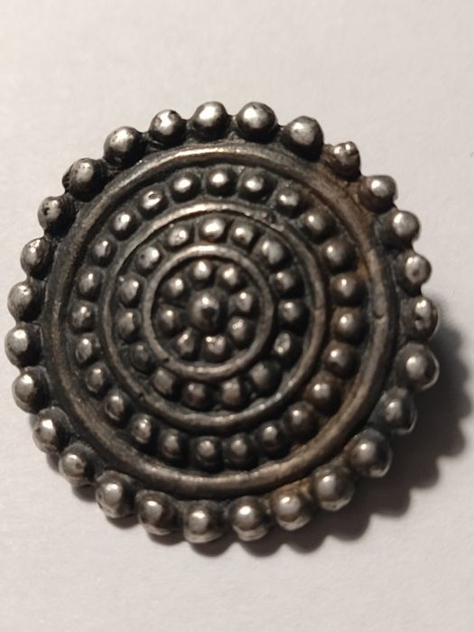 Srebrna broszka VINTAGE lata 60