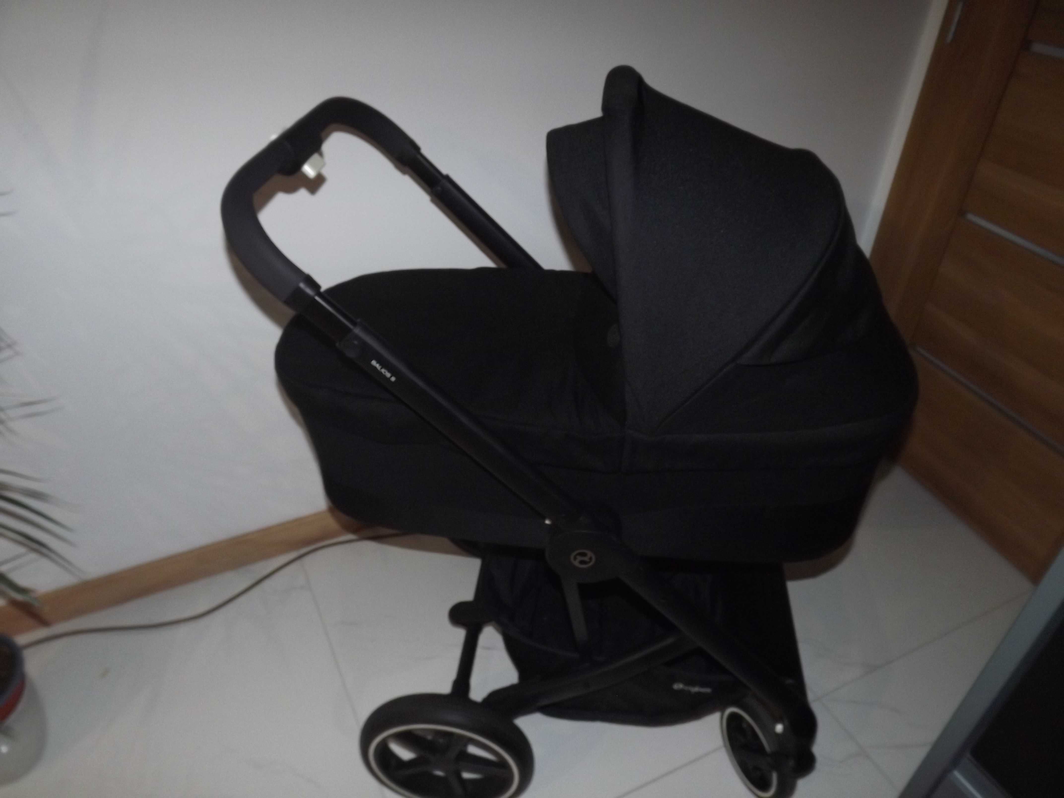 Cybex Balios S lux Deep Black +Baza Cybex  M Cudowny czarnuszek
