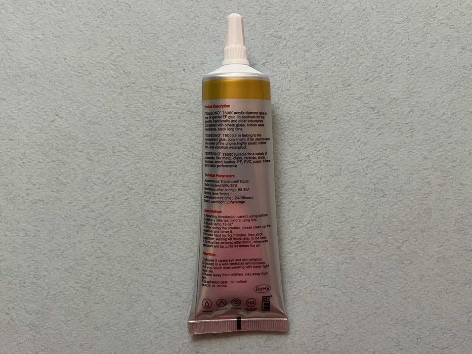 T8000 клей для ремонту телефонів, іграшок м'який, прозорий 50 мл