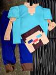 Nowy super strój przebranie dla dzieci Steve z Minecraft rozmiar L