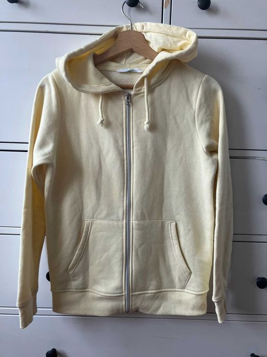 Primark Bluza sportowa jasnożółta na zamek roz XS