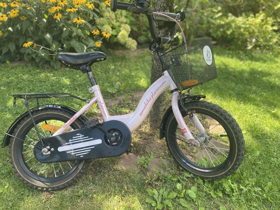 Rower dla dziecka Tomabike Platinum 14 cali prowadnik kółka boczne