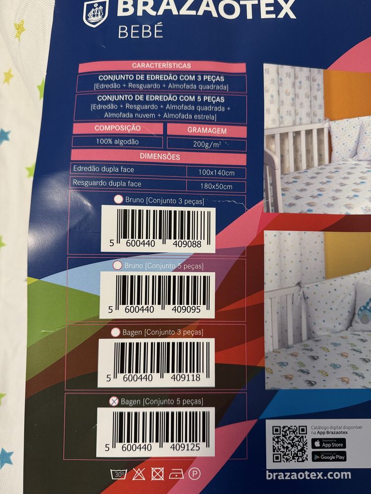 Conjunto edredão bebé