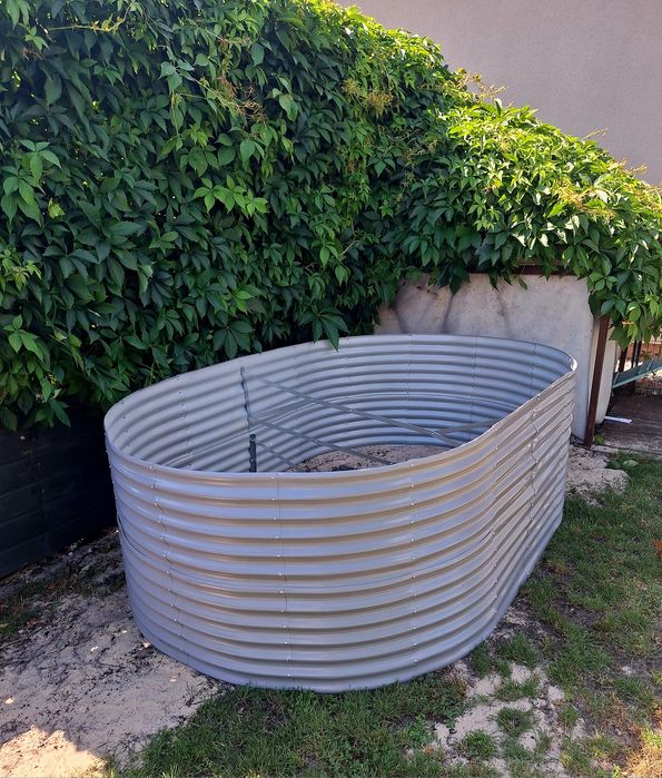 Vidaxl Donica Ogrodowa Srebrna 212X140X68Cm