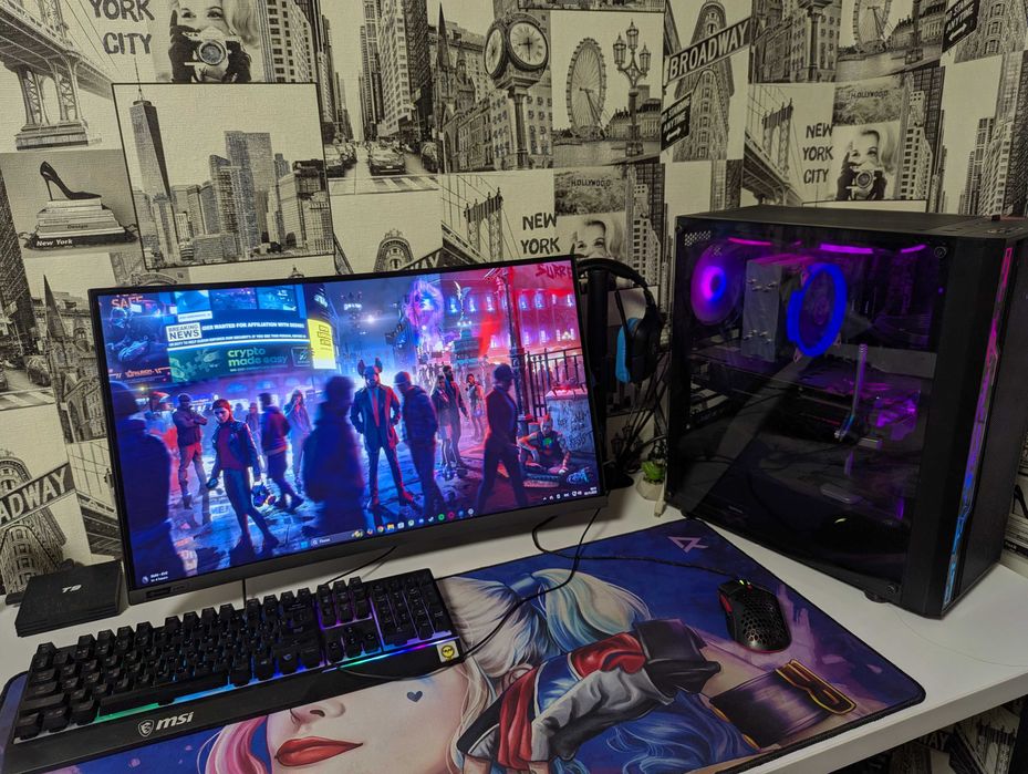 Игровой компьютер! Ryzen 5 5600X | 32Gb RAM | GTX 1070TI | NVMe