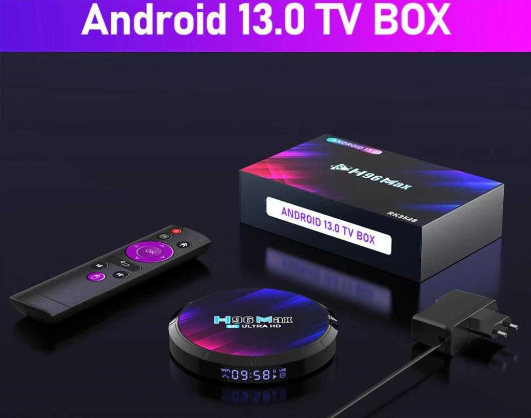 Смарт ТВ приставка 8К Андроид 13.0 2гб 4Gb/32Gb IPTV н50 x96 h96 видео
