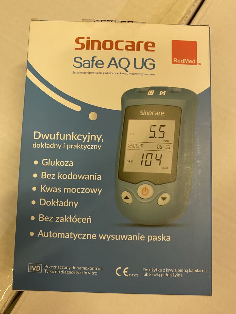 Red Med Analizator Safe AQ UG kwas moczowy i glukoza