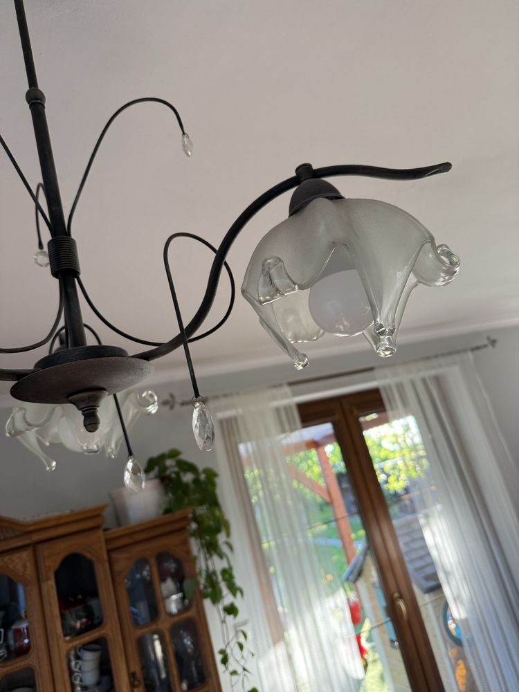 Lampa sufitowa żyrandol + kinkiet