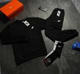 Чоловічий комплект світшот штани Nike чорний мужской спортивний костюм