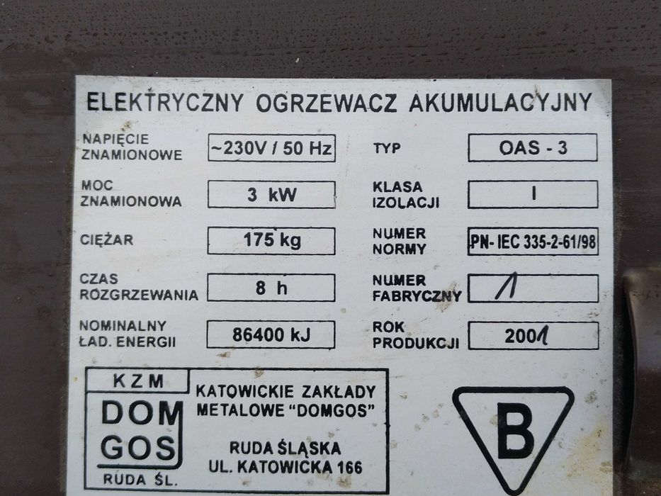 Piec akumulacyjny 3kw - szamot cegła szamotowa