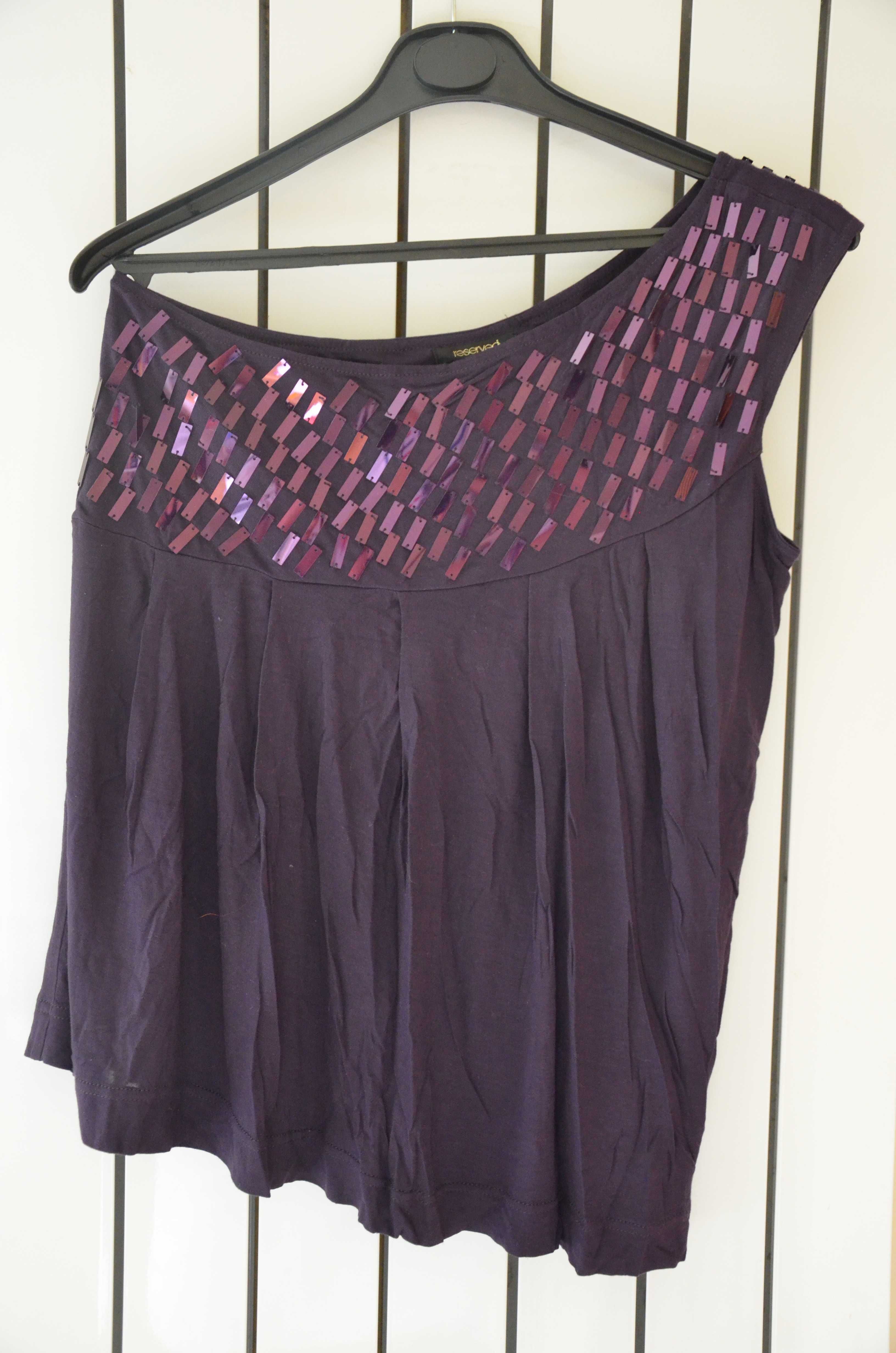 Fioletowy top z cekinami Reserved r. 38