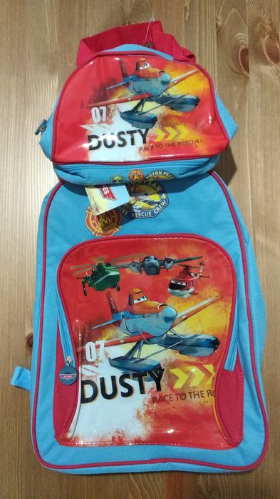 Mochila e lancheira de criança (Aviões).