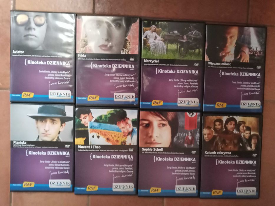 Kolekcja: "Wielcy w obiektywie". 8 DVD. Używane. Stan bardzo dobry.