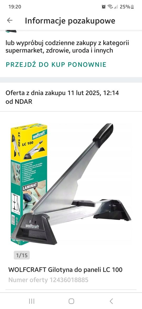 Gilotyna do paneli LC100