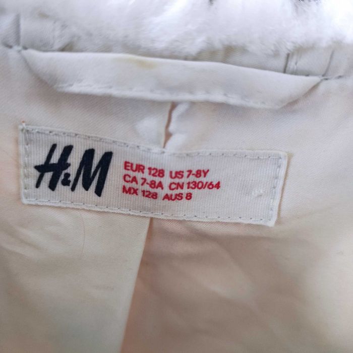 Spódniczka Wójcik 134 i biały kożuszek h&m  128