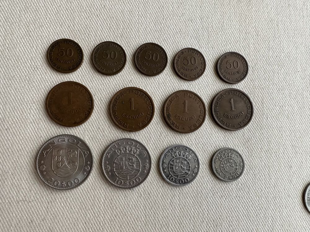 Moedas Angola 50 centavos/1$/2,5$/10$/20$