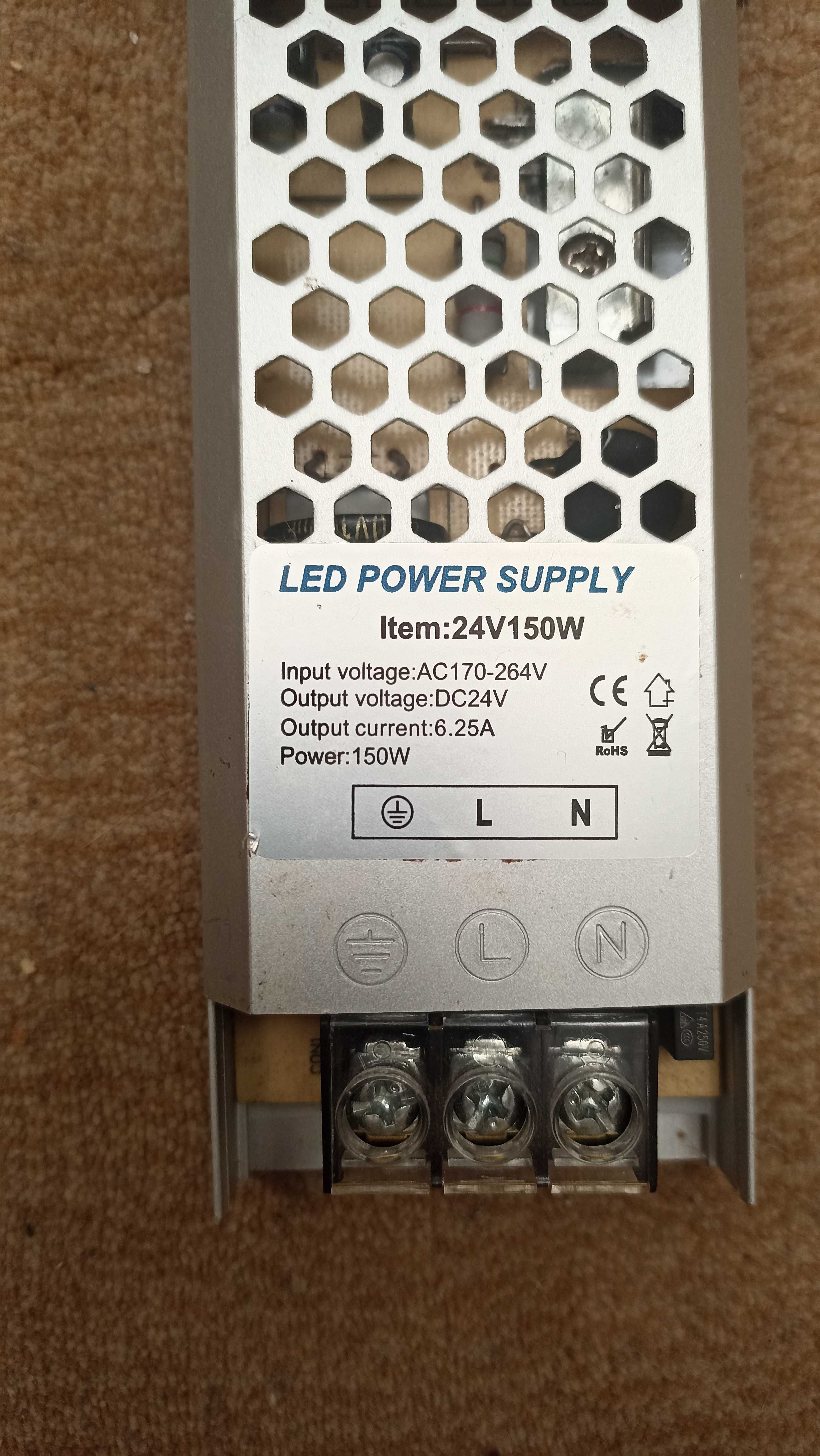 LED POWER SUPPLY Блок питанияя лед 24V-150W