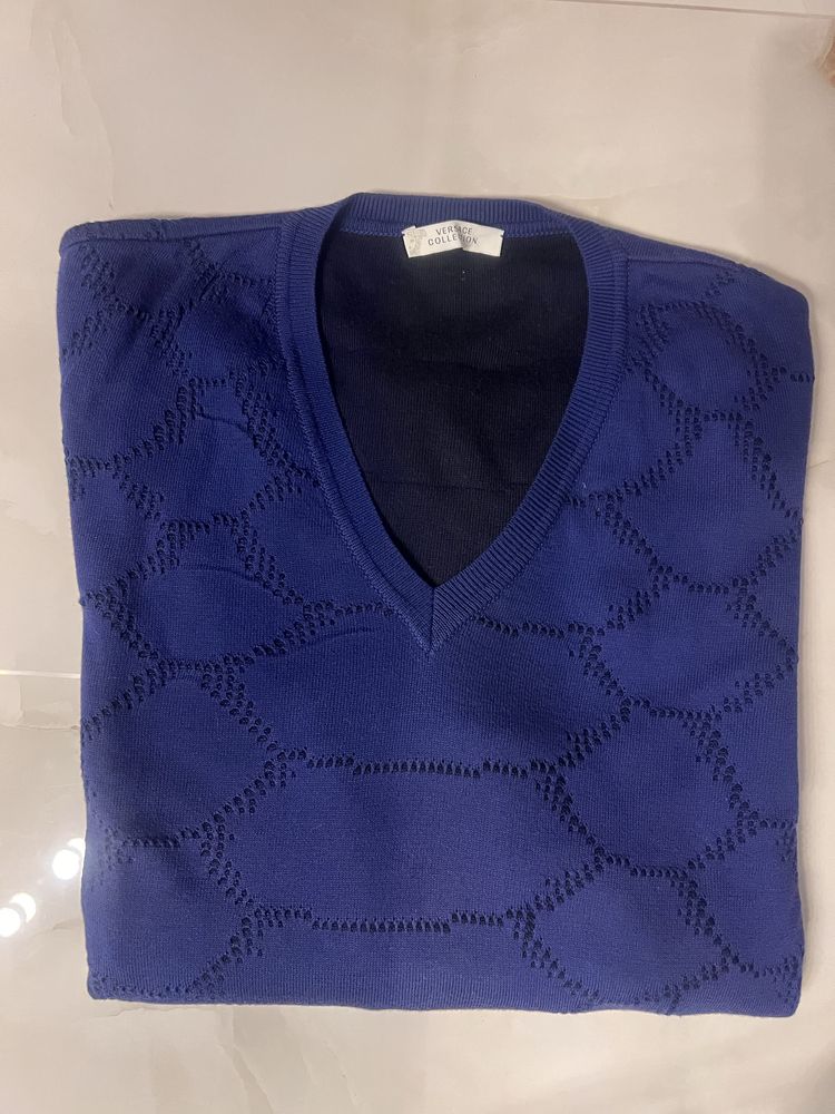 Sweter męski dekolt w serek